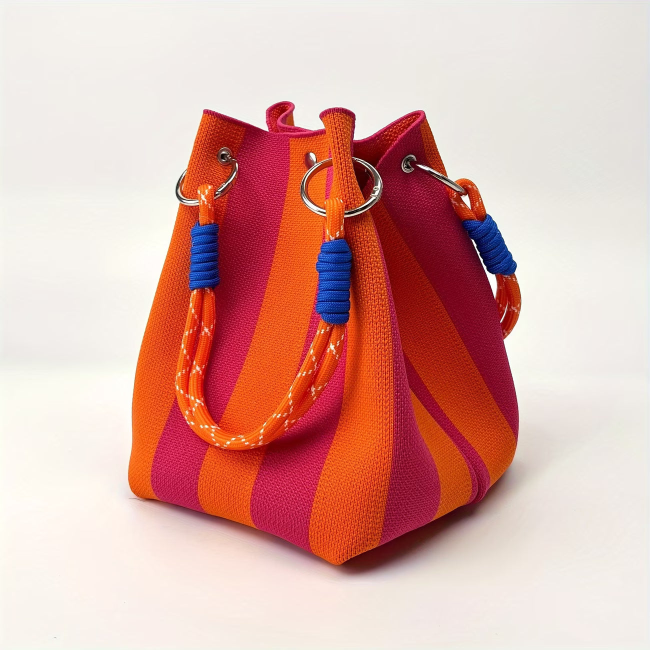 Bolsa Feminina Tote de Malha com Grande Capacidade